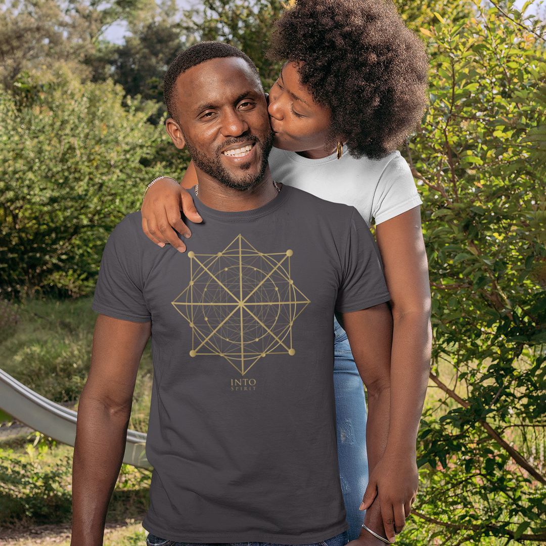 Sacred geometry organic cotton men's t-shirt