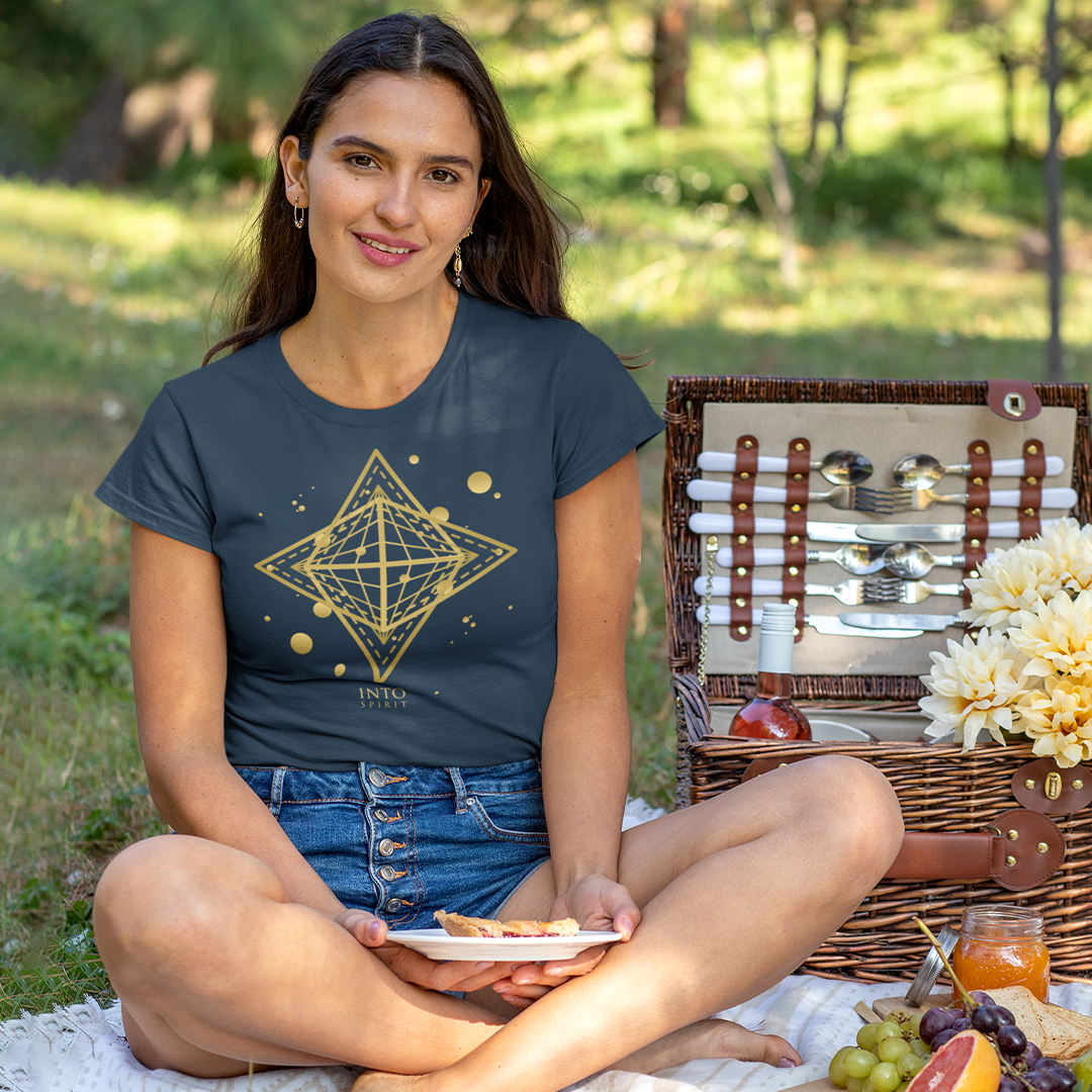 Sacred star geometry unisex organic cotton t-shirt