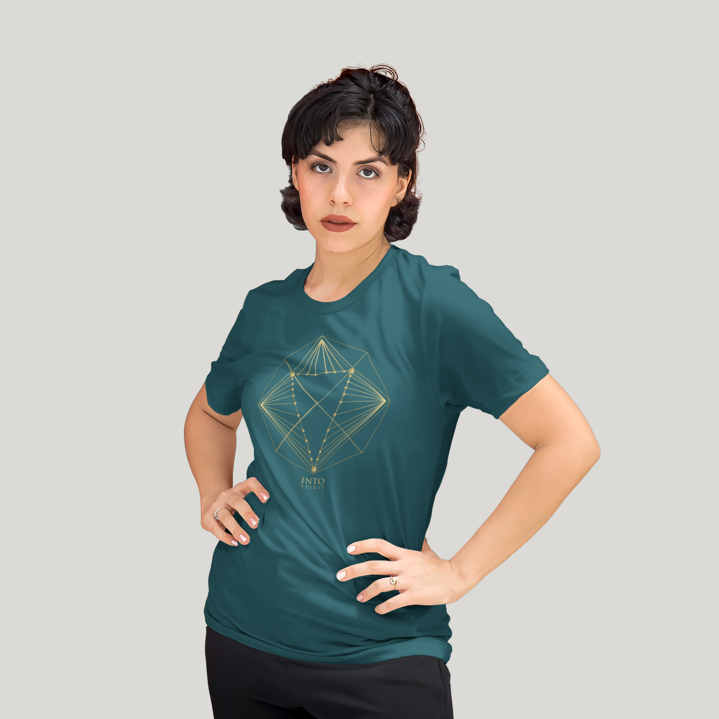 Sacred diamond geometry organic cotton women's t-shirt