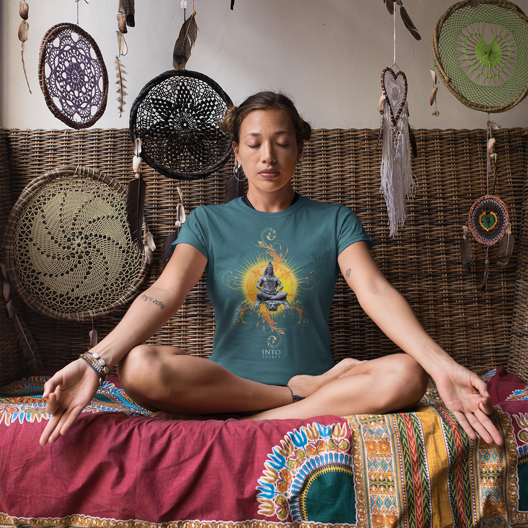 Shiva sun organic cotton women's t-shirt