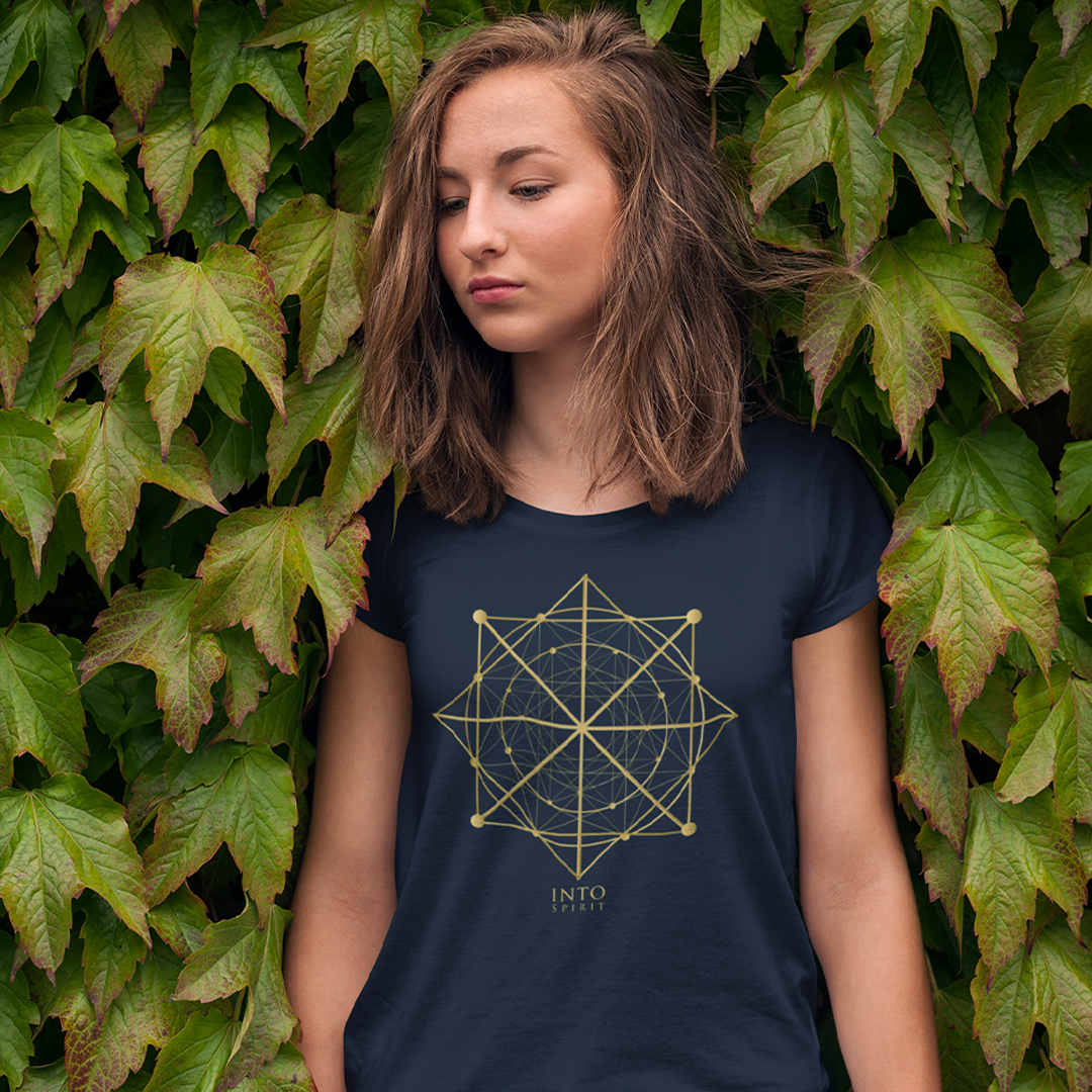 Sacred geometry organic cotton women's t-shirt