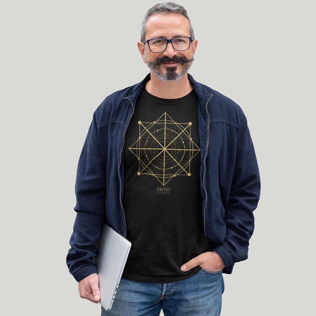 Sacred geometry organic cotton men's t-shirt