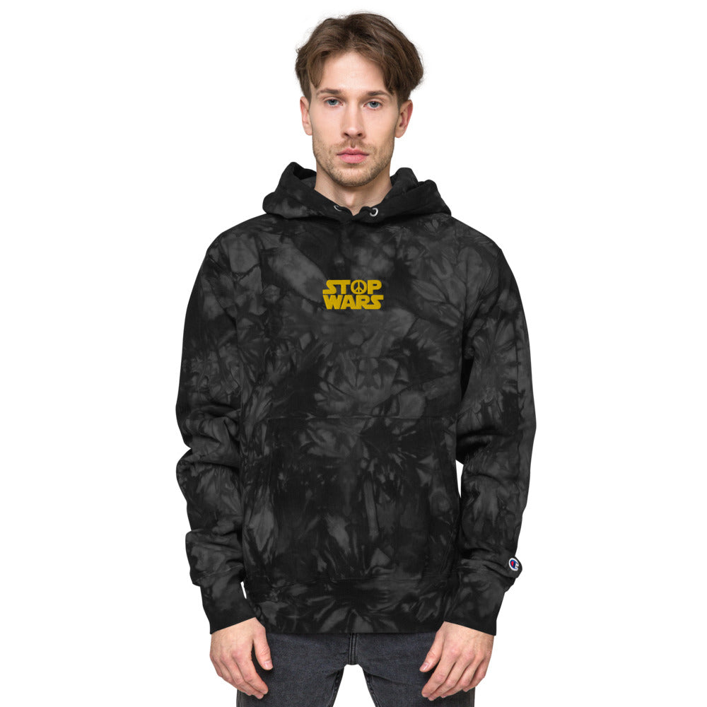 STOP WARS Champion tie-dye men's hoodie