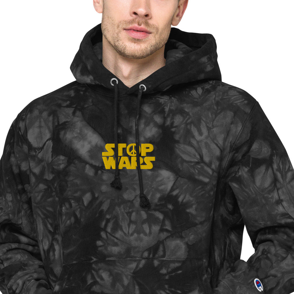 STOP WARS Champion tie-dye men's hoodie