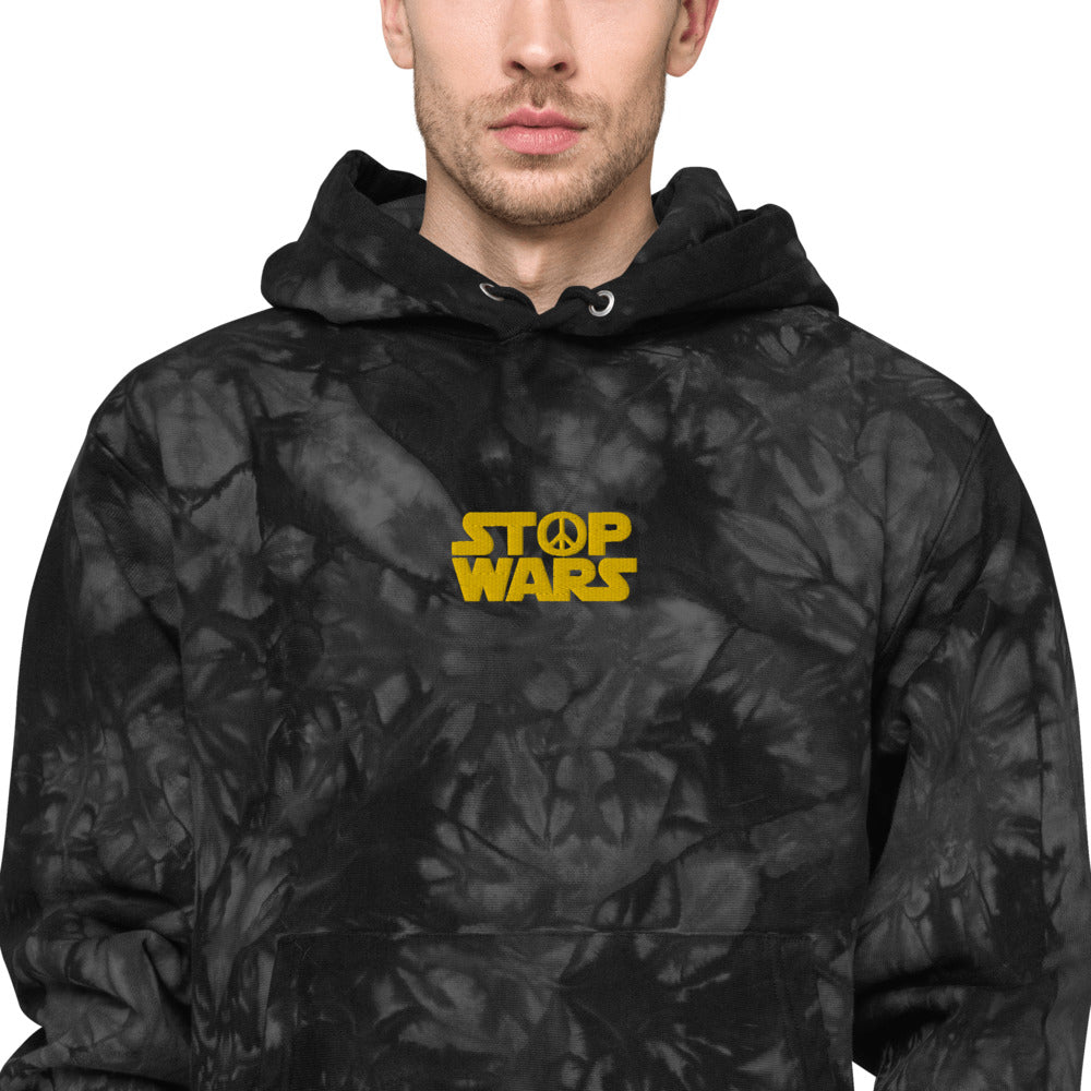 STOP WARS Unisex Champion tie-dye hoodie