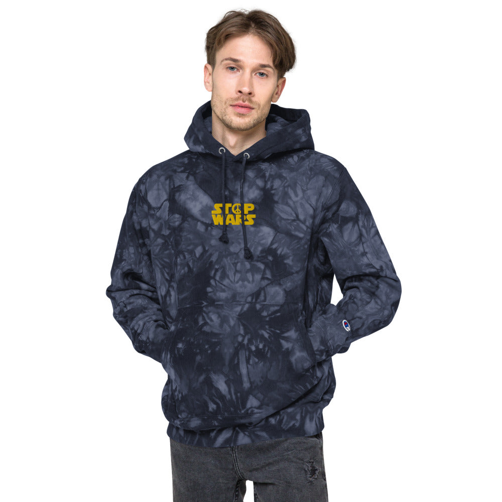 STOP WARS Champion tie-dye men's hoodie