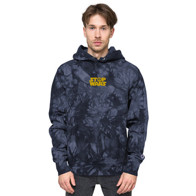 STOP WARS Champion tie-dye men's hoodie