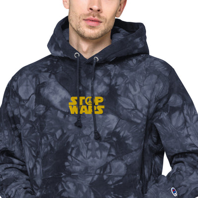 STOP WARS Champion tie-dye men's hoodie