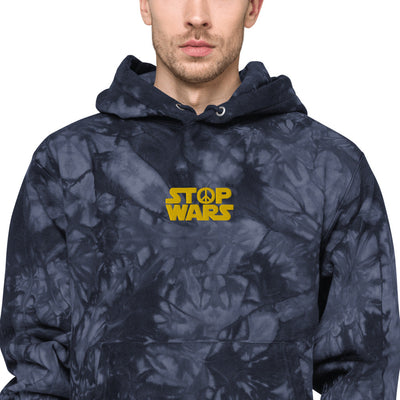 STOP WARS Champion tie-dye men's hoodie