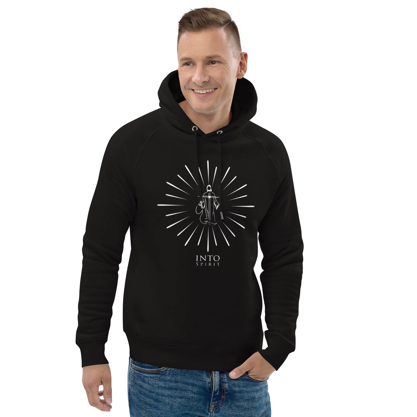 Jesus shines pullover men´s eco-hoodie