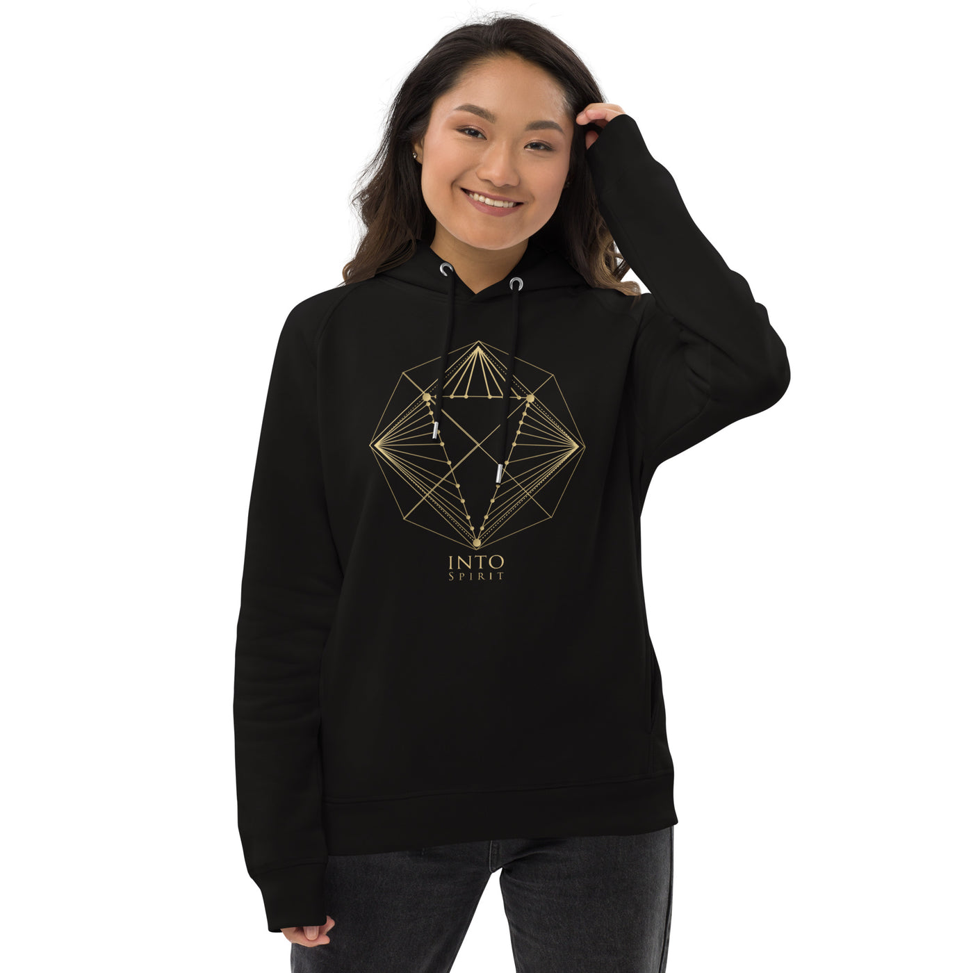 Sacred diamond geometry pullover unisex eco-hoodie