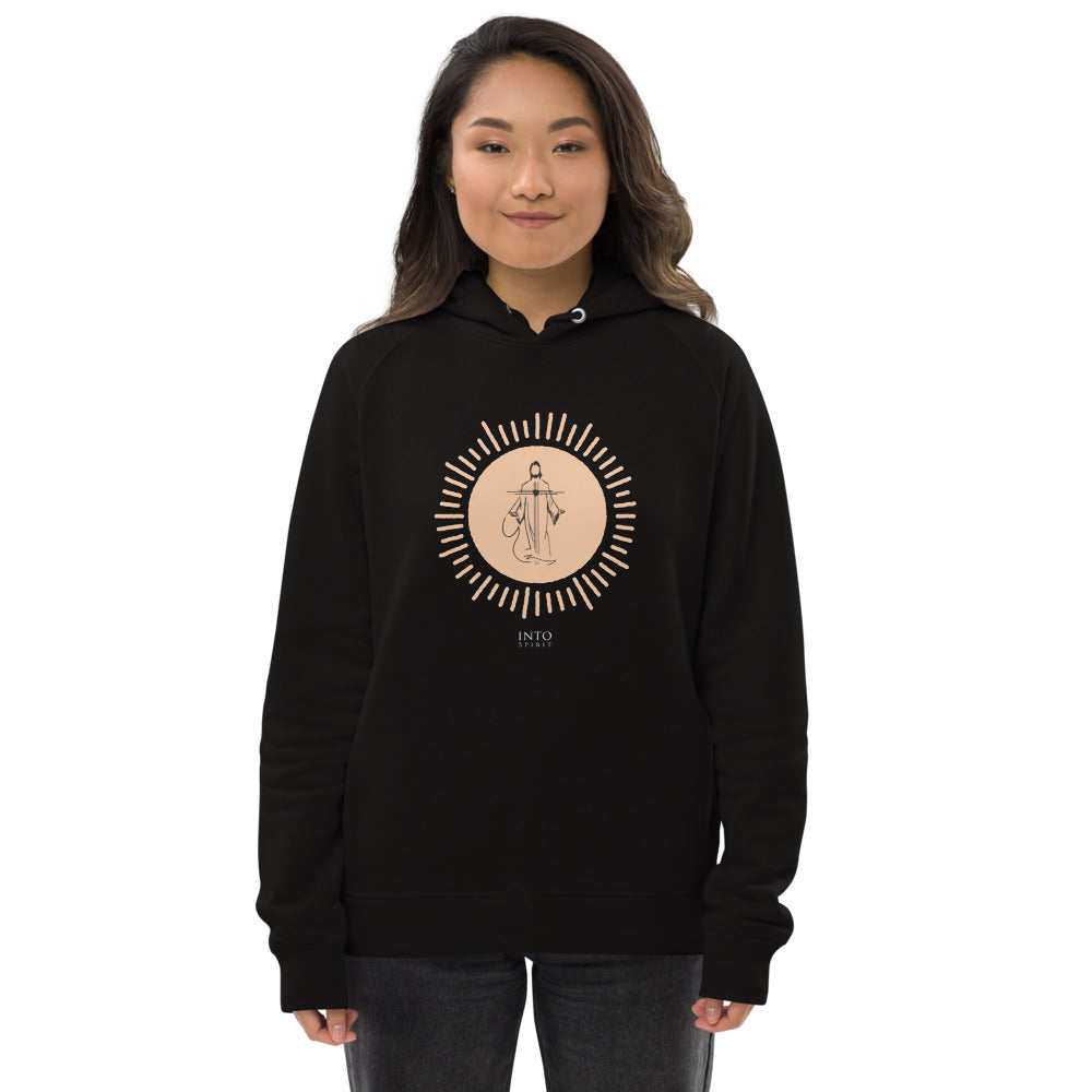 Unisex Jesus is my Sun, Eco-friendly hoodie in black