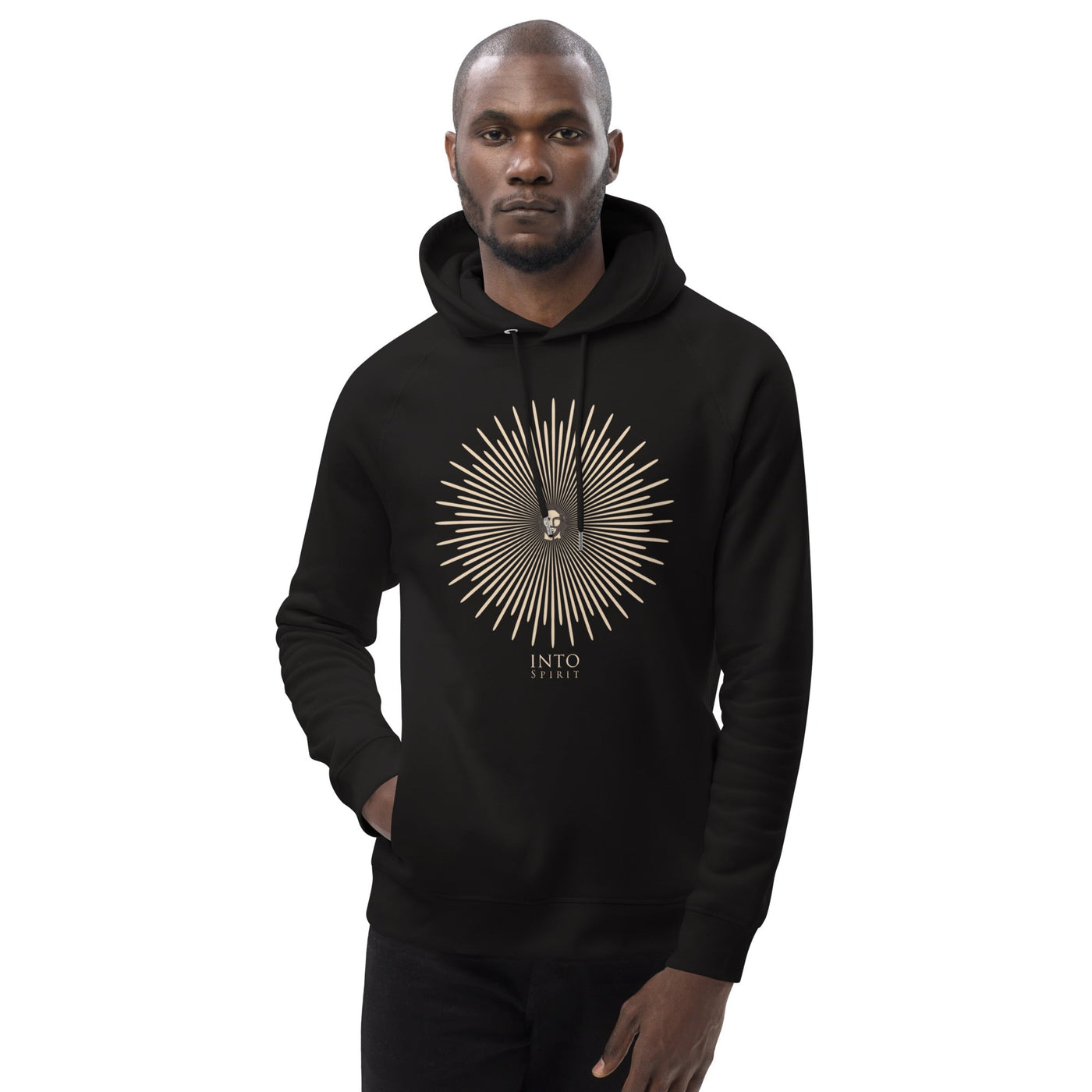 Jesus shines black men´s eco-hoodie