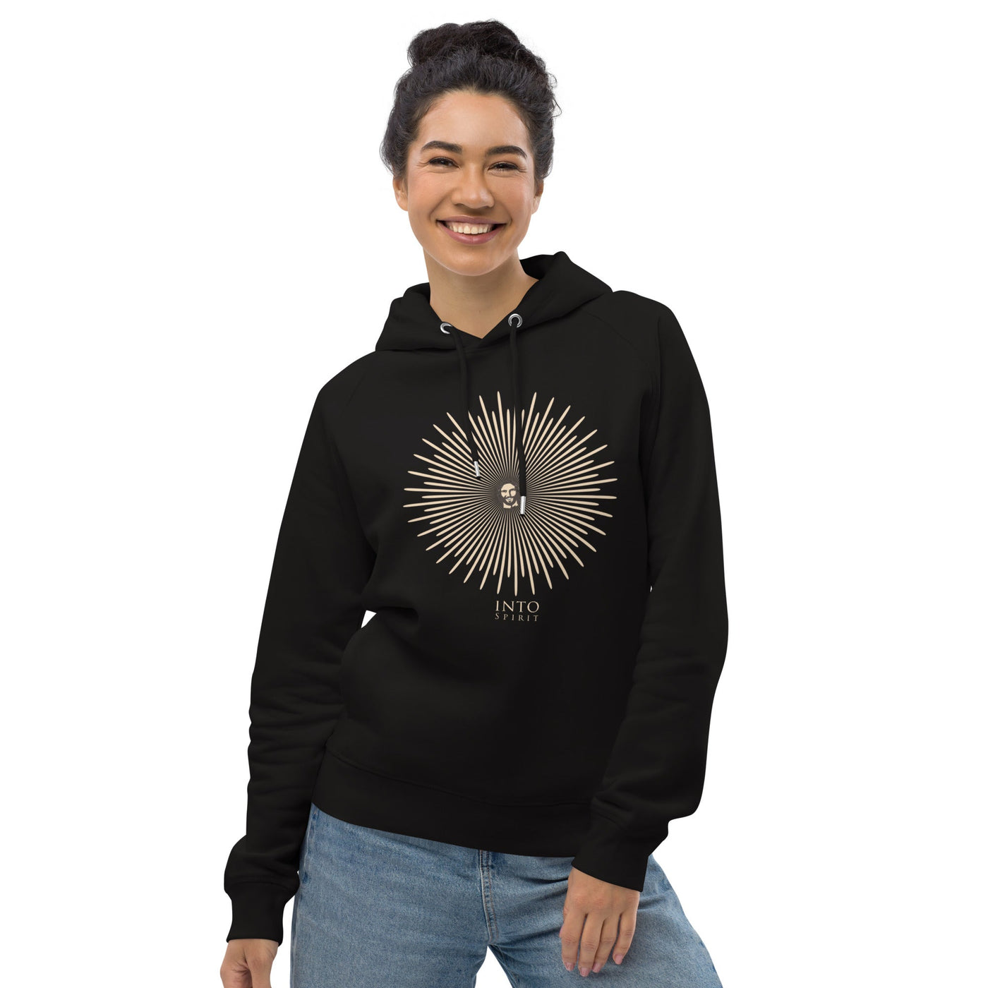 Jesus shines black women´s eco-hoodie