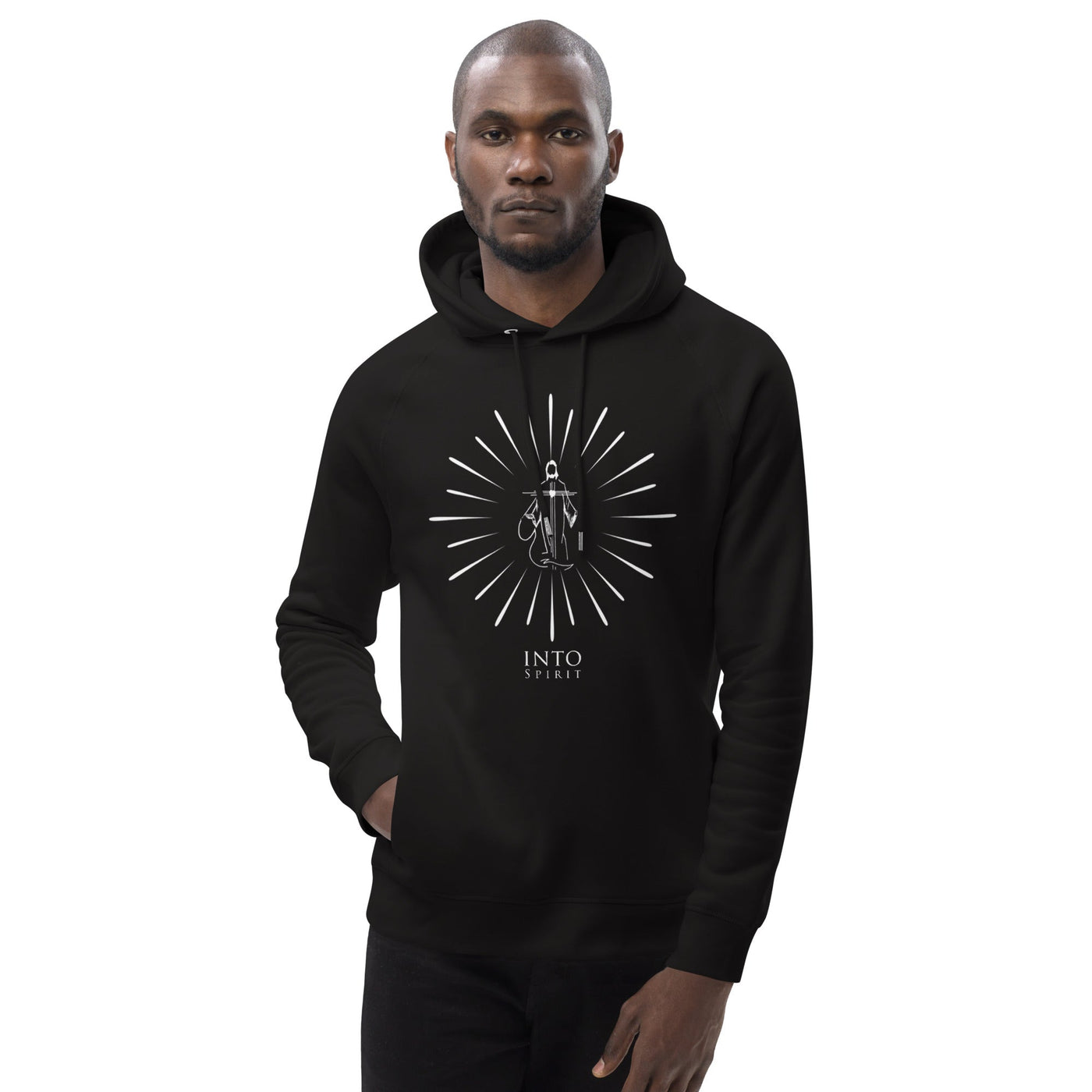 Jesus shines pullover men´s eco-hoodie