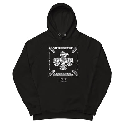 astral eagle man black pullover eco-hoodie