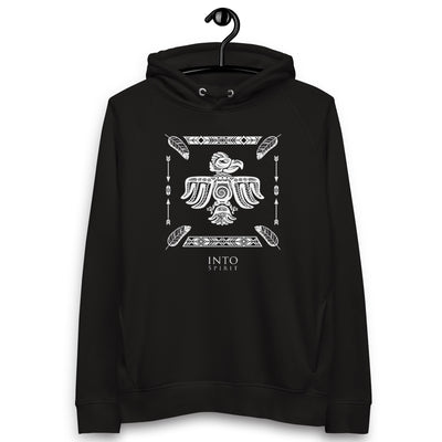 astral eagle man black pullover eco-hoodie