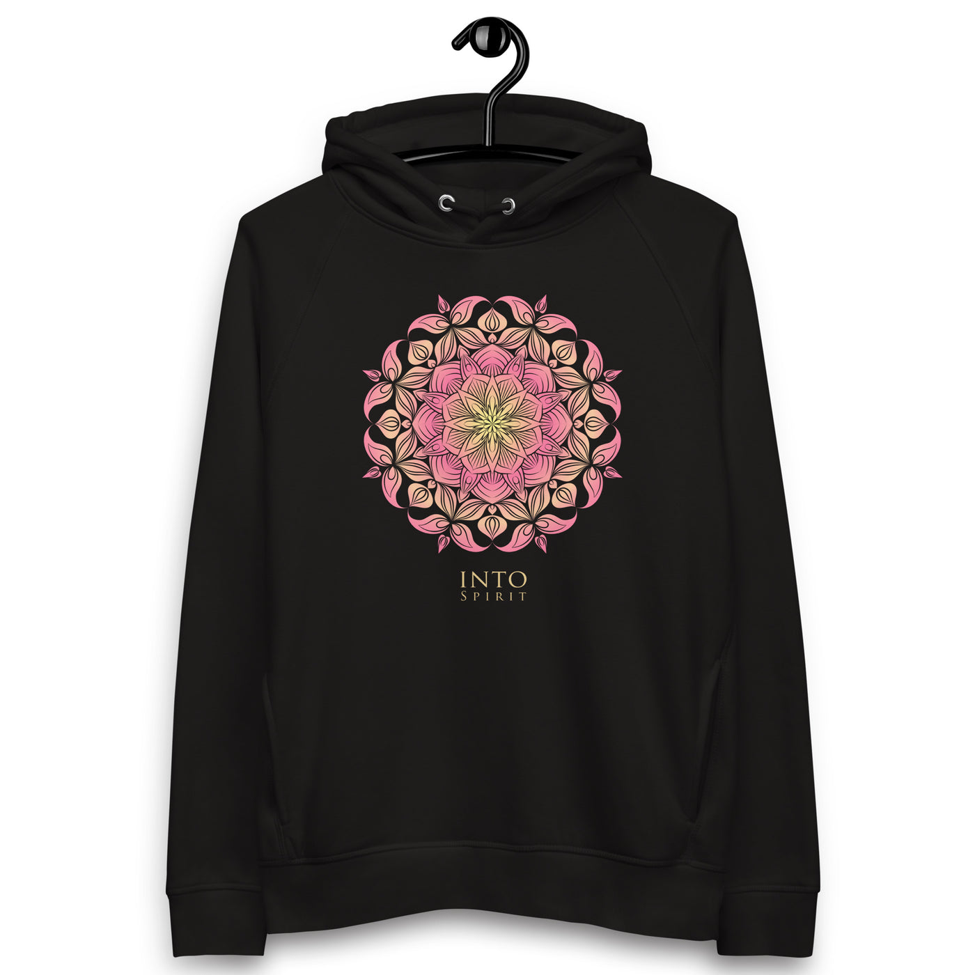 Pink mandala woman pullover eco-hoodie