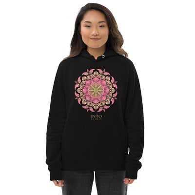 Pink mandala woman pullover eco-hoodie