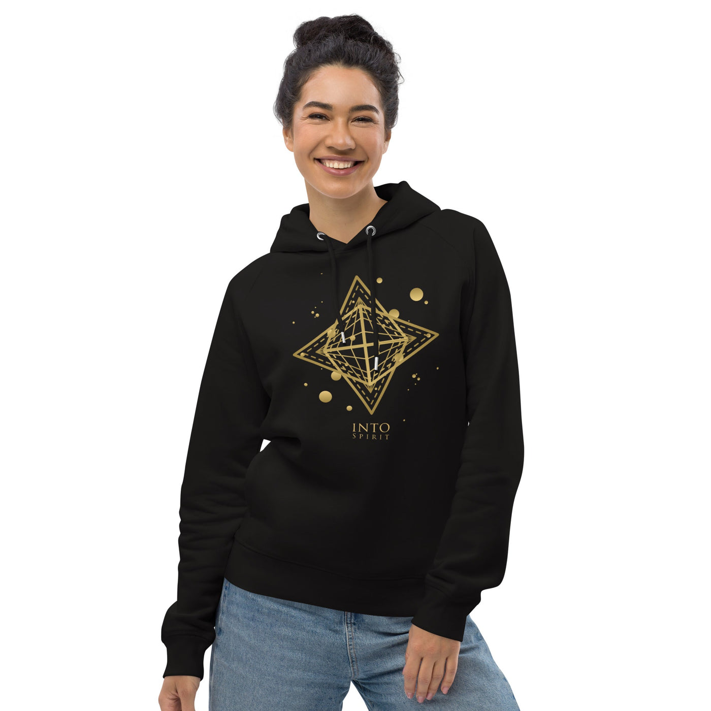 Sacred star geometry pullover women´s eco-hoodie