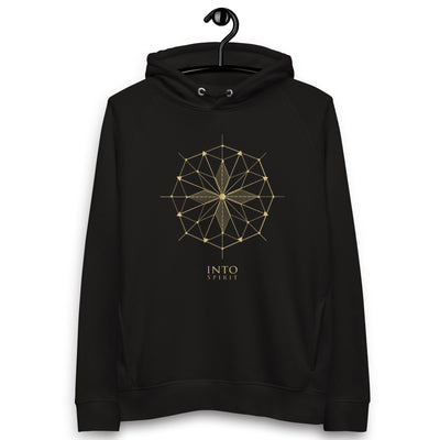 Sacred geometry cross pullover women´s eco-hoodie