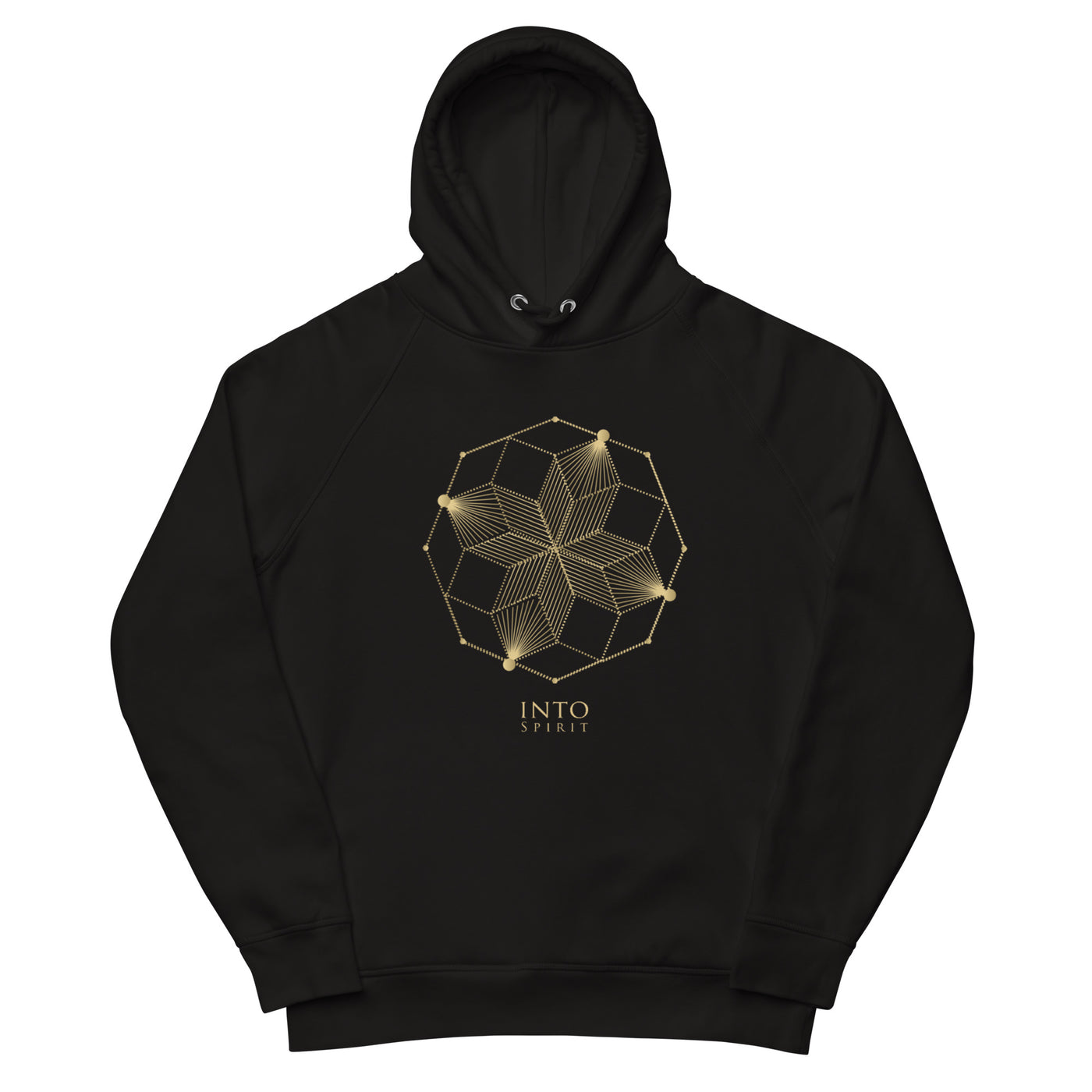 Sacred geometry spiral unisex pullover eco-hoodie