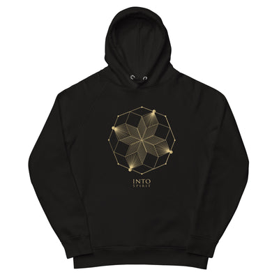 Sacred geometry spiral  men´s pullover eco-hoodie