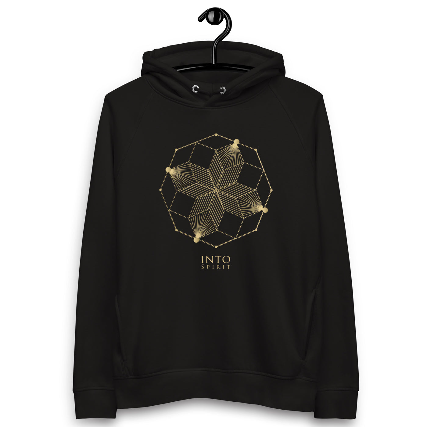 Sacred geometry spiral unisex pullover eco-hoodie