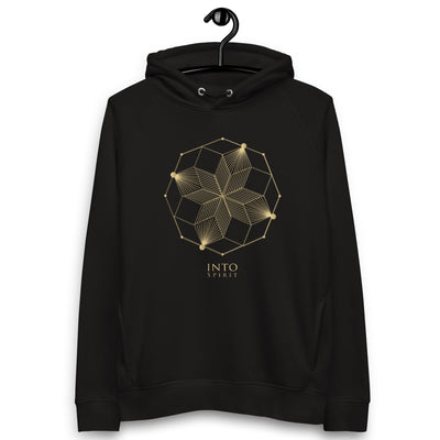 Sacred geometry spiral pullover women´s eco-hoodie