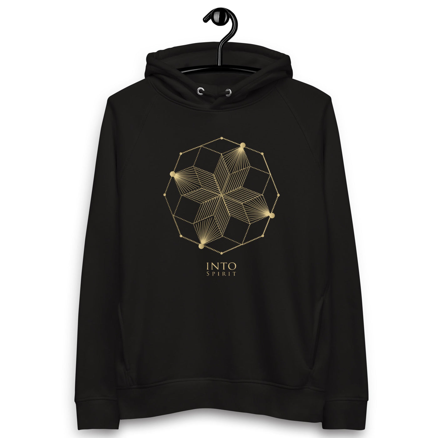 Sacred geometry spiral  men´s pullover eco-hoodie