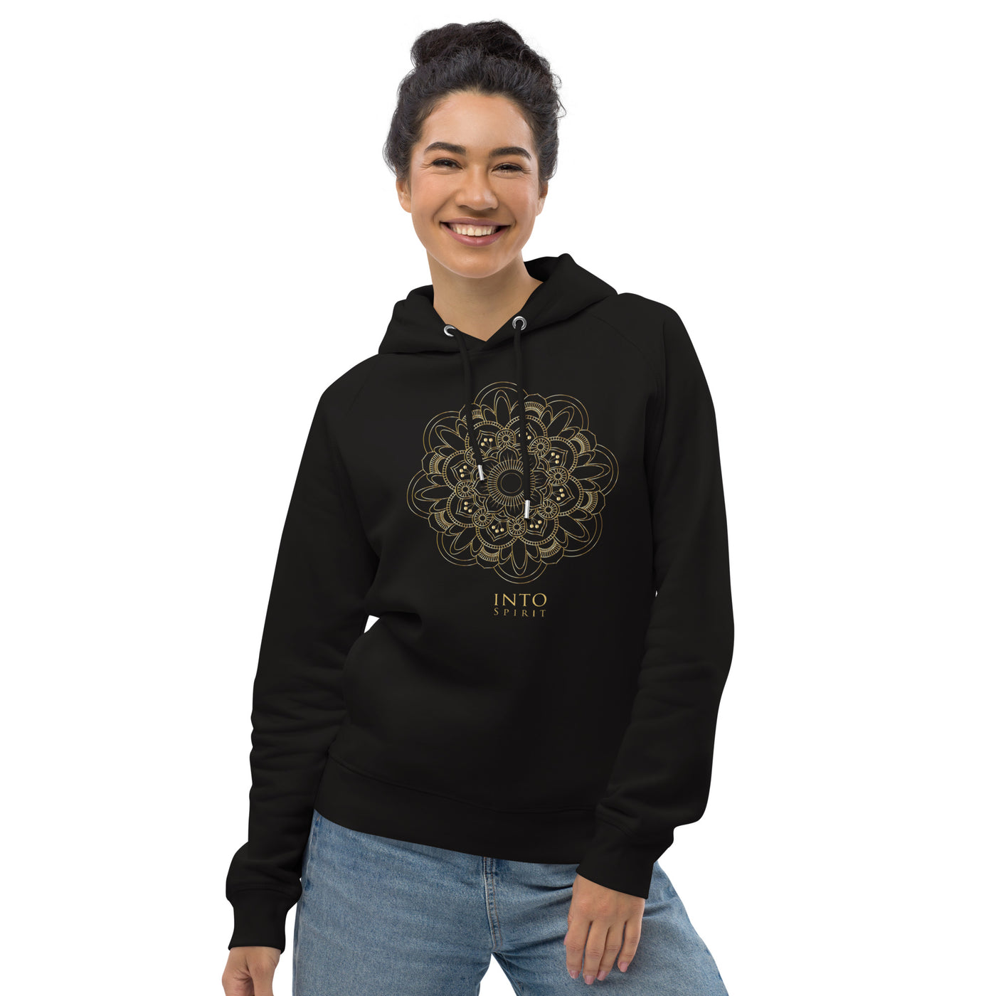 Golden flower mandala women´s pullover hoodie