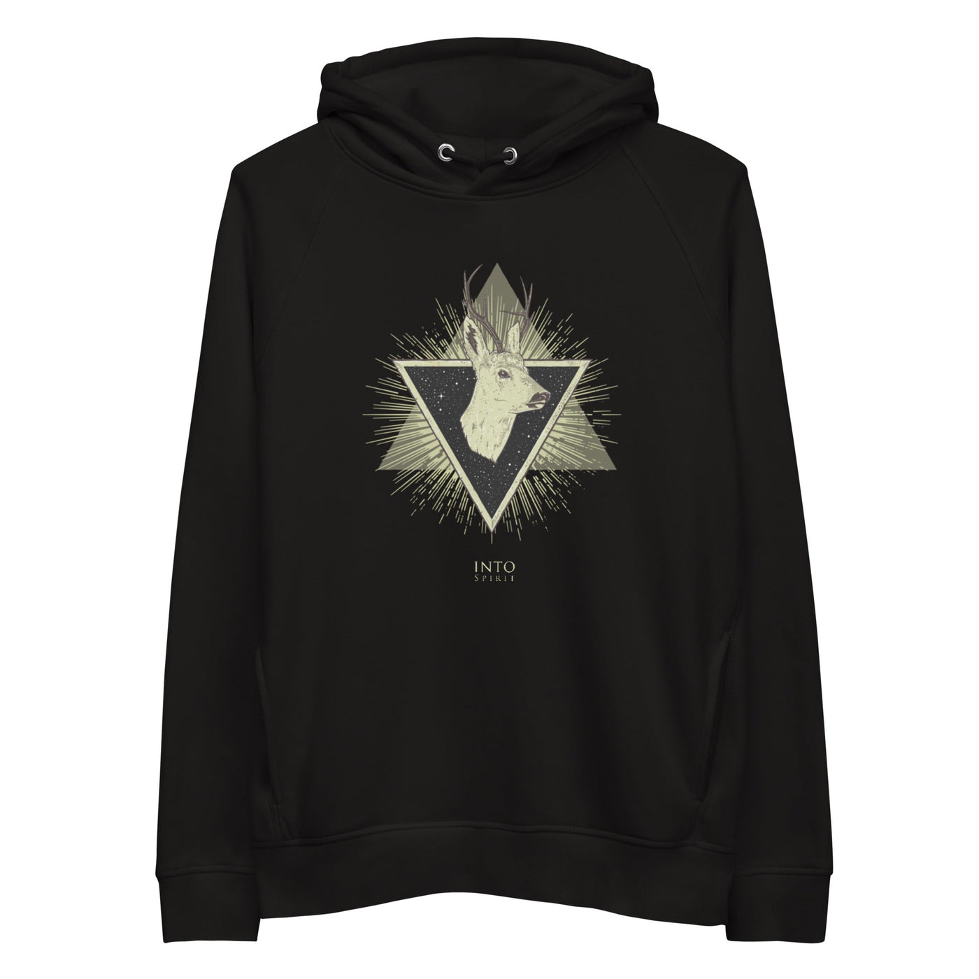 geometric deer pullover men´s eco-hoodie