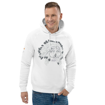 Feathered wolf pullover eco-hoodie