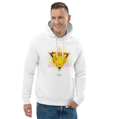 Yellow tiger pullover unisex eco-hoodie