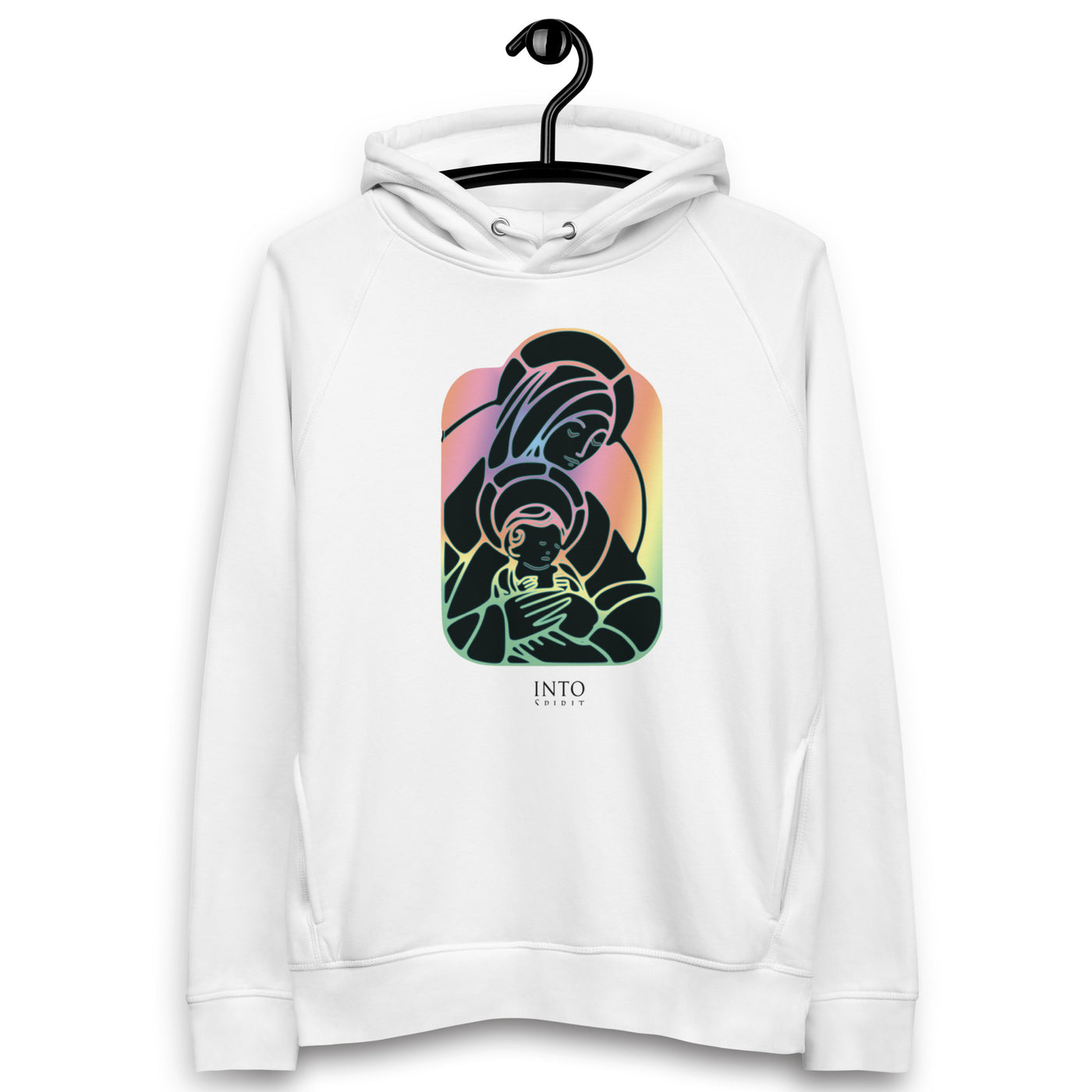 virgin and baby jesus women´s pullover eco-hoodie