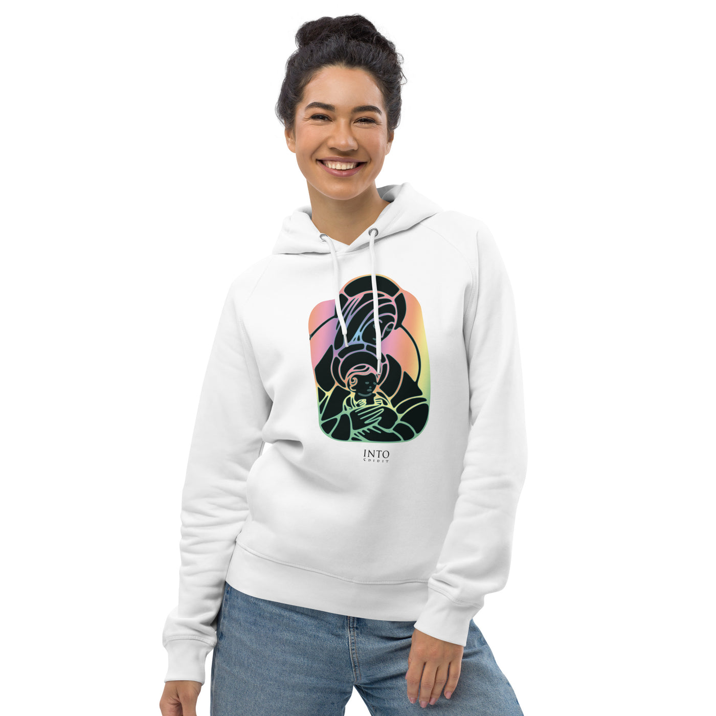 virgin and baby jesus women´s pullover eco-hoodie