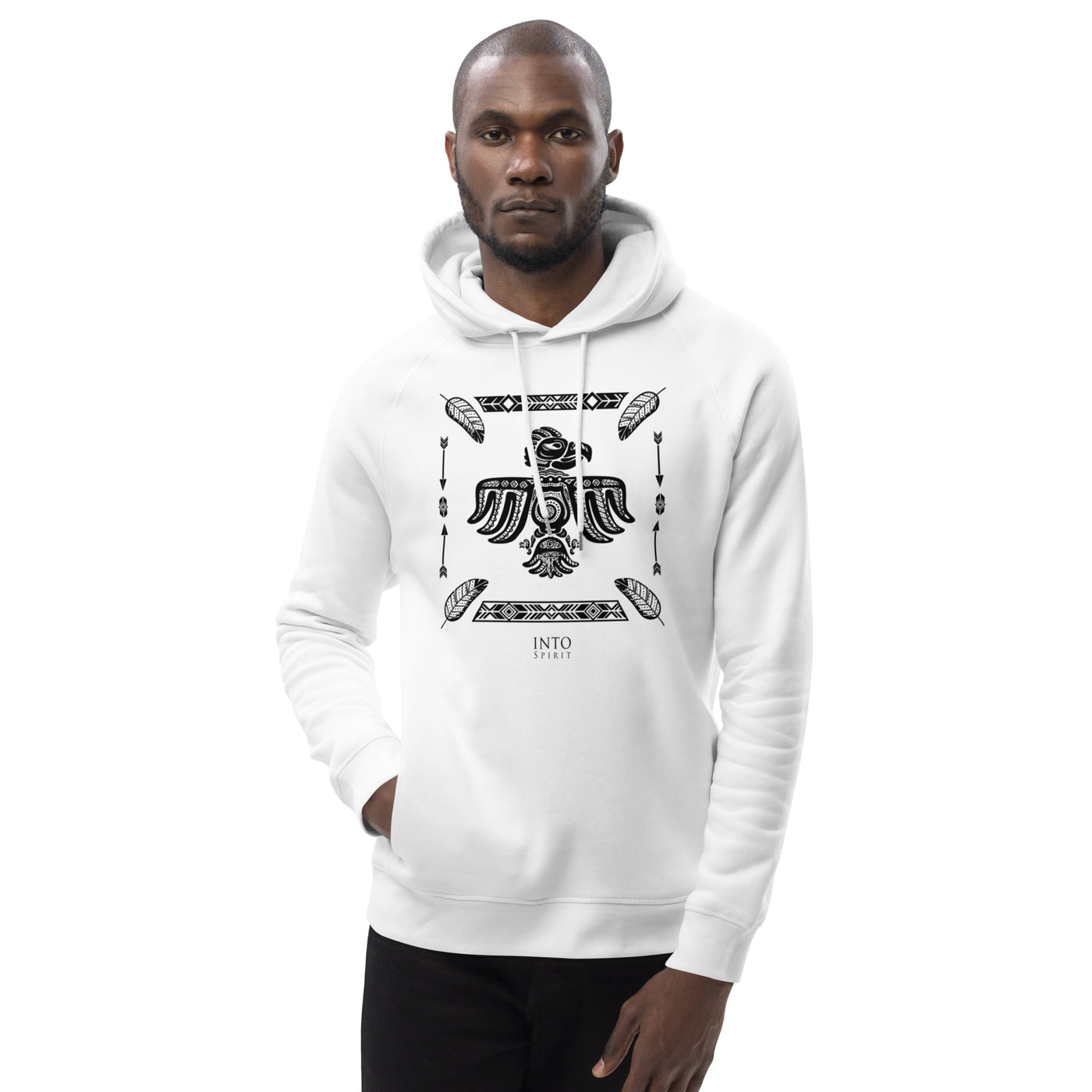 astral eagle man pullover eco-hoodie