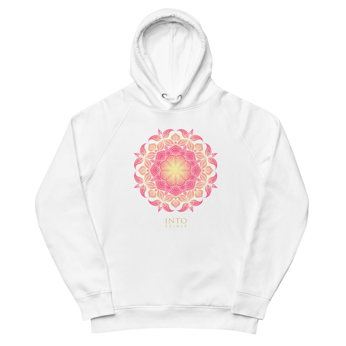 Pink mandala woman pullover eco-hoodie