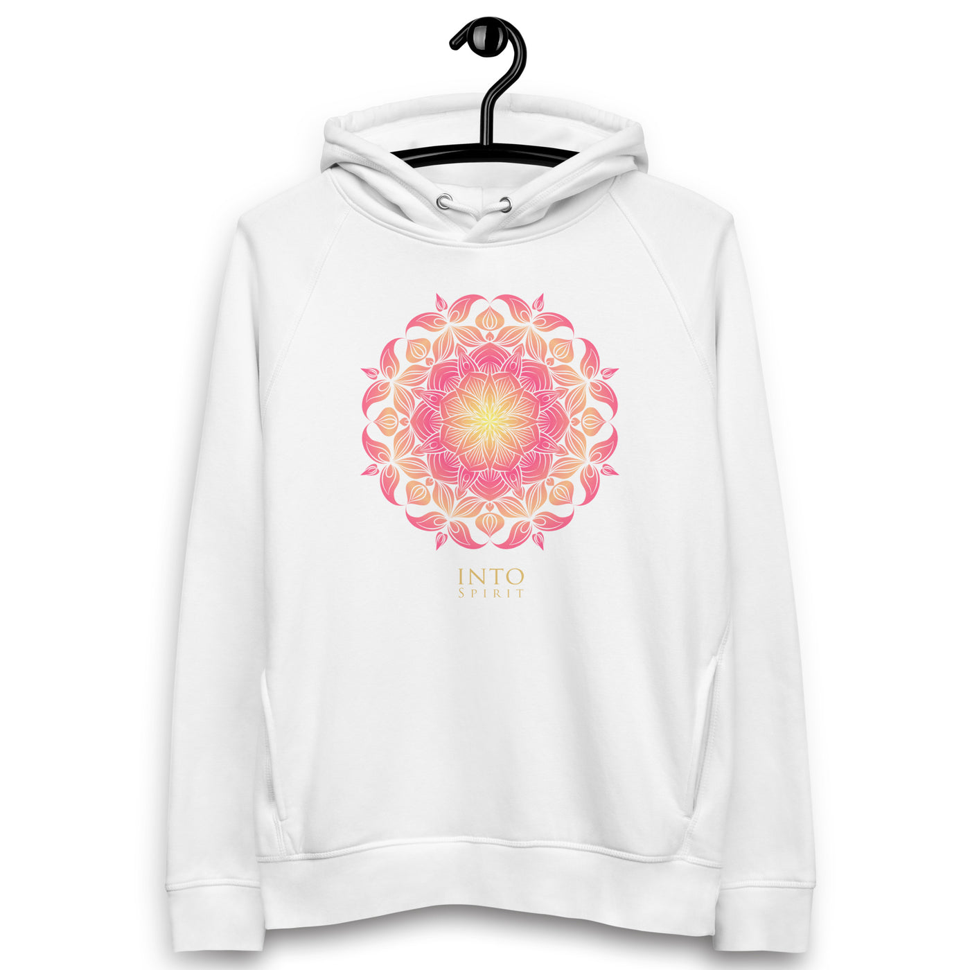 Pink mandala woman pullover eco-hoodie