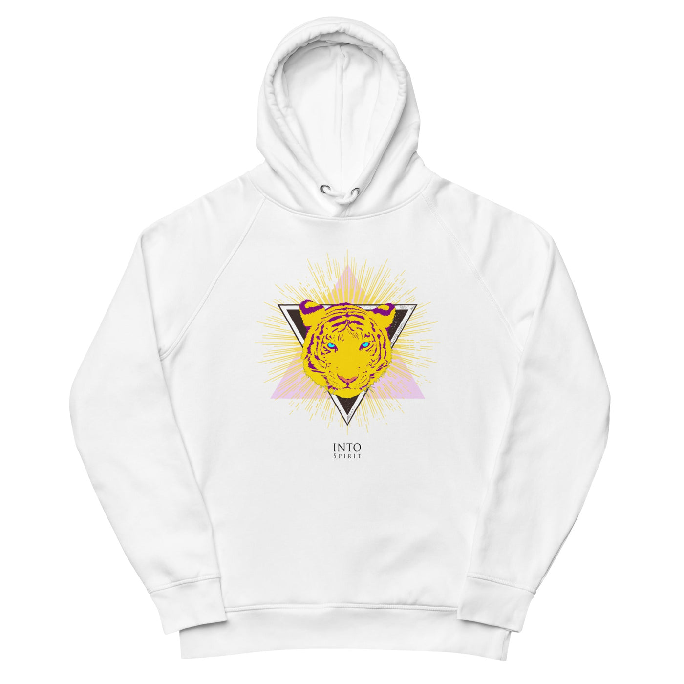 Yellow tiger pullover men's eco-hoodie