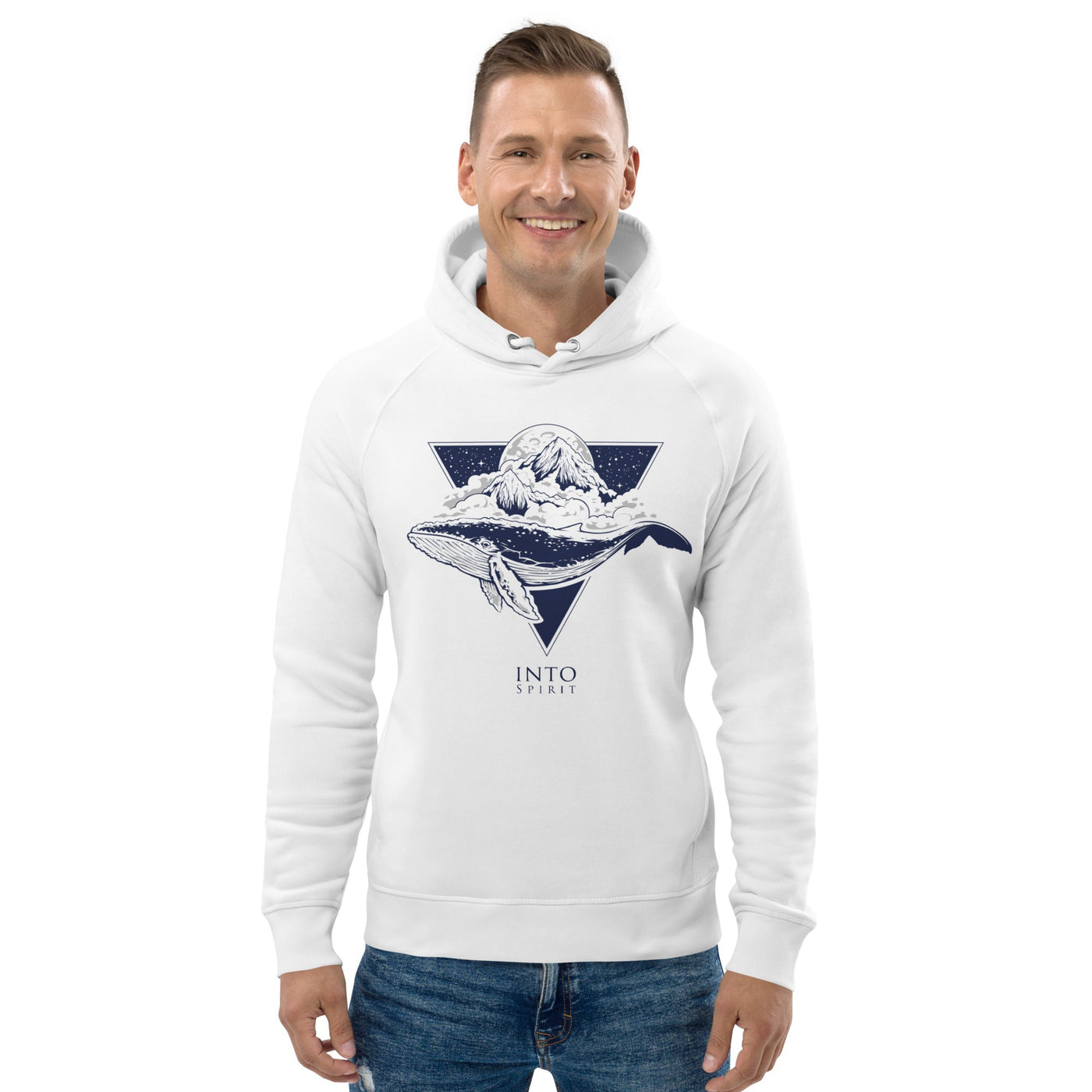 Whale pullover men´s eco-hoodie