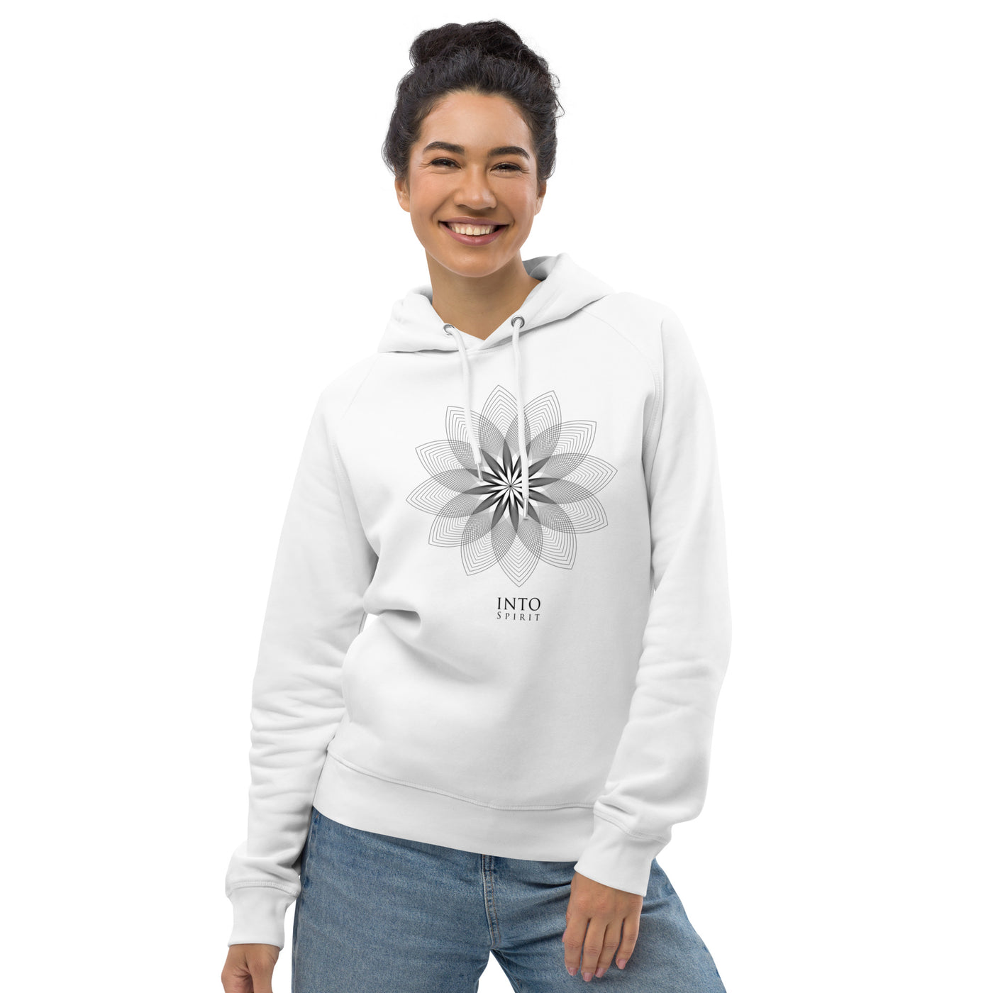 Flower women´s pullover eco-hoodie