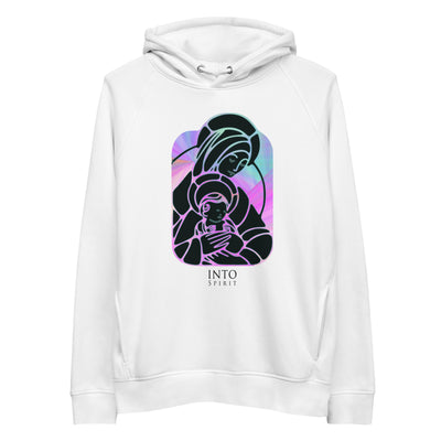 virgin and baby jesus women´s pullover eco-hoodie