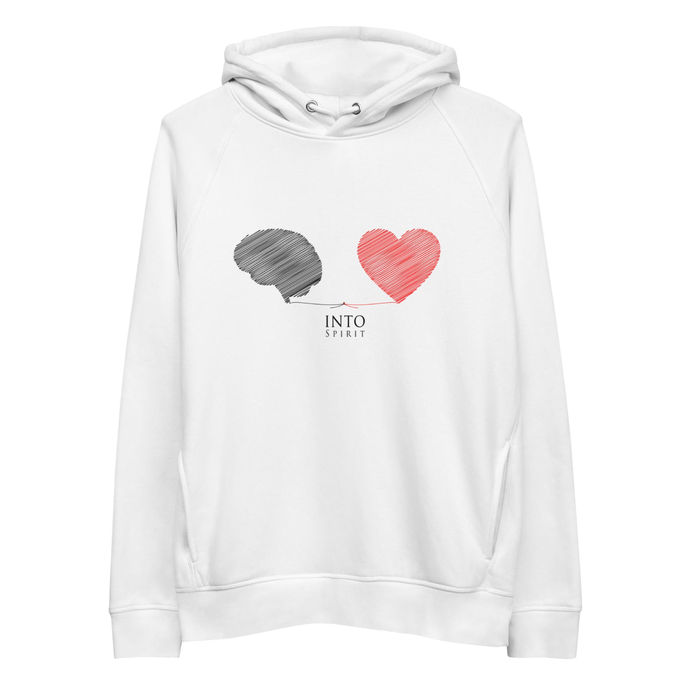 mind and heart pullover men's eco-hoodie