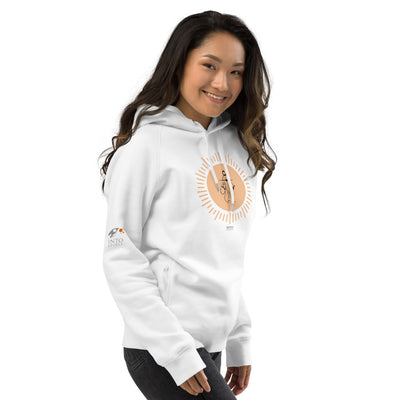 JESUS IS MY SUN, White Unisex Eco-friendly (85%organic cotton + 15% recycled polyester) hoodie