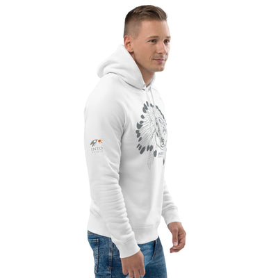 Feathered wolf pullover eco-hoodie