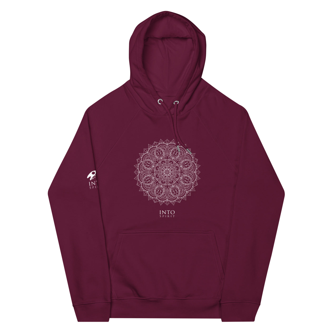 White mandala woman´s eco-hoodie