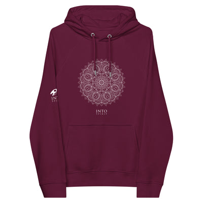 White mandala woman´s eco-hoodie