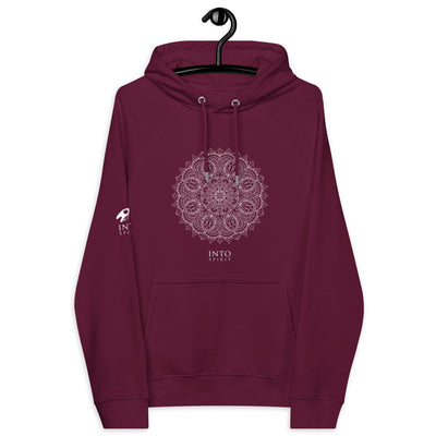 White mandala woman´s eco-hoodie