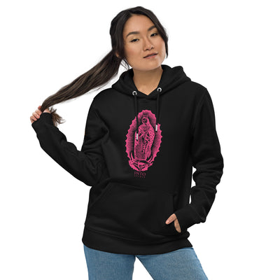 Guadalupe's Virgin unicolor women´s essential eco-hoodie